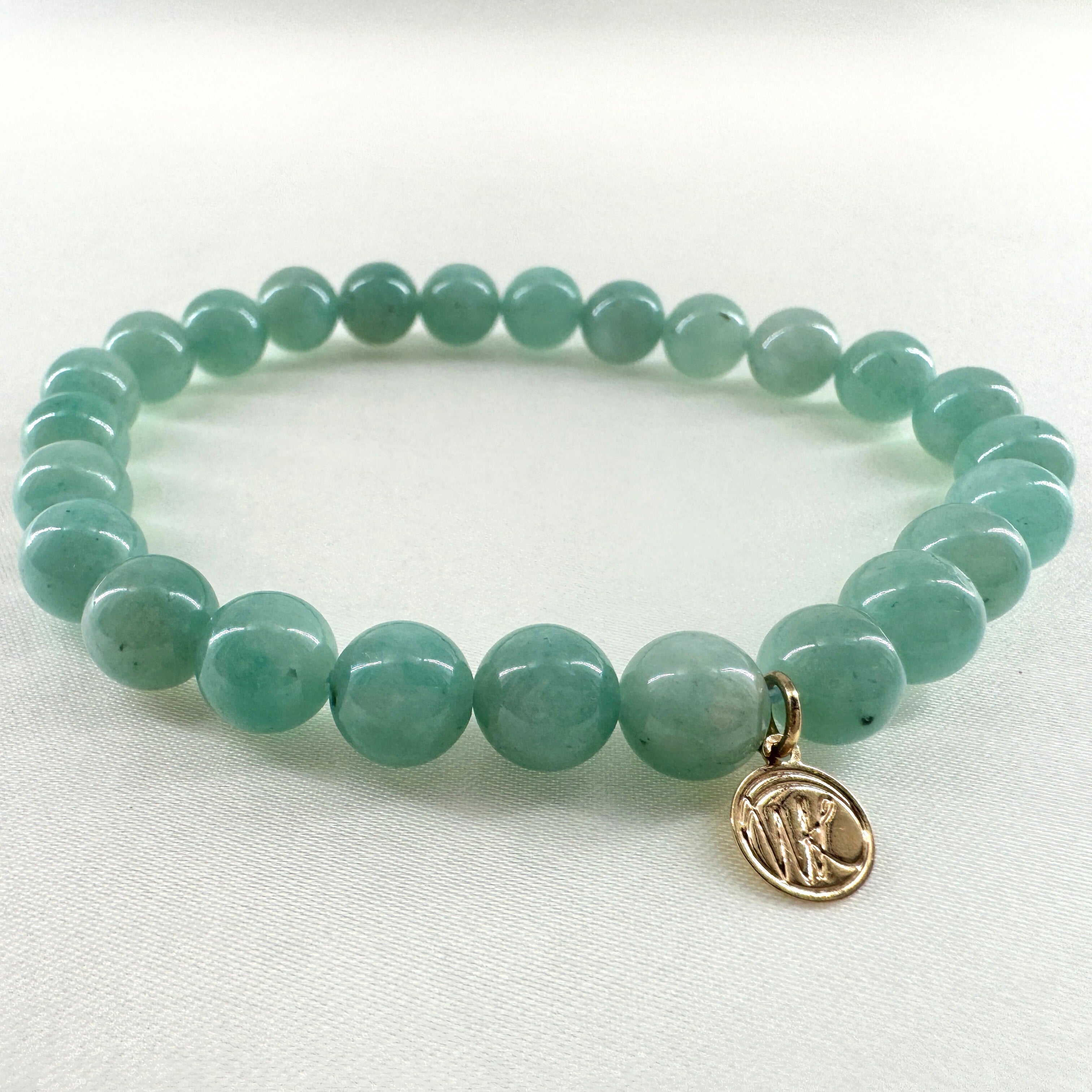 Amazonite  Healing Energy Crystal - Stretch Bracelet, 8mm
