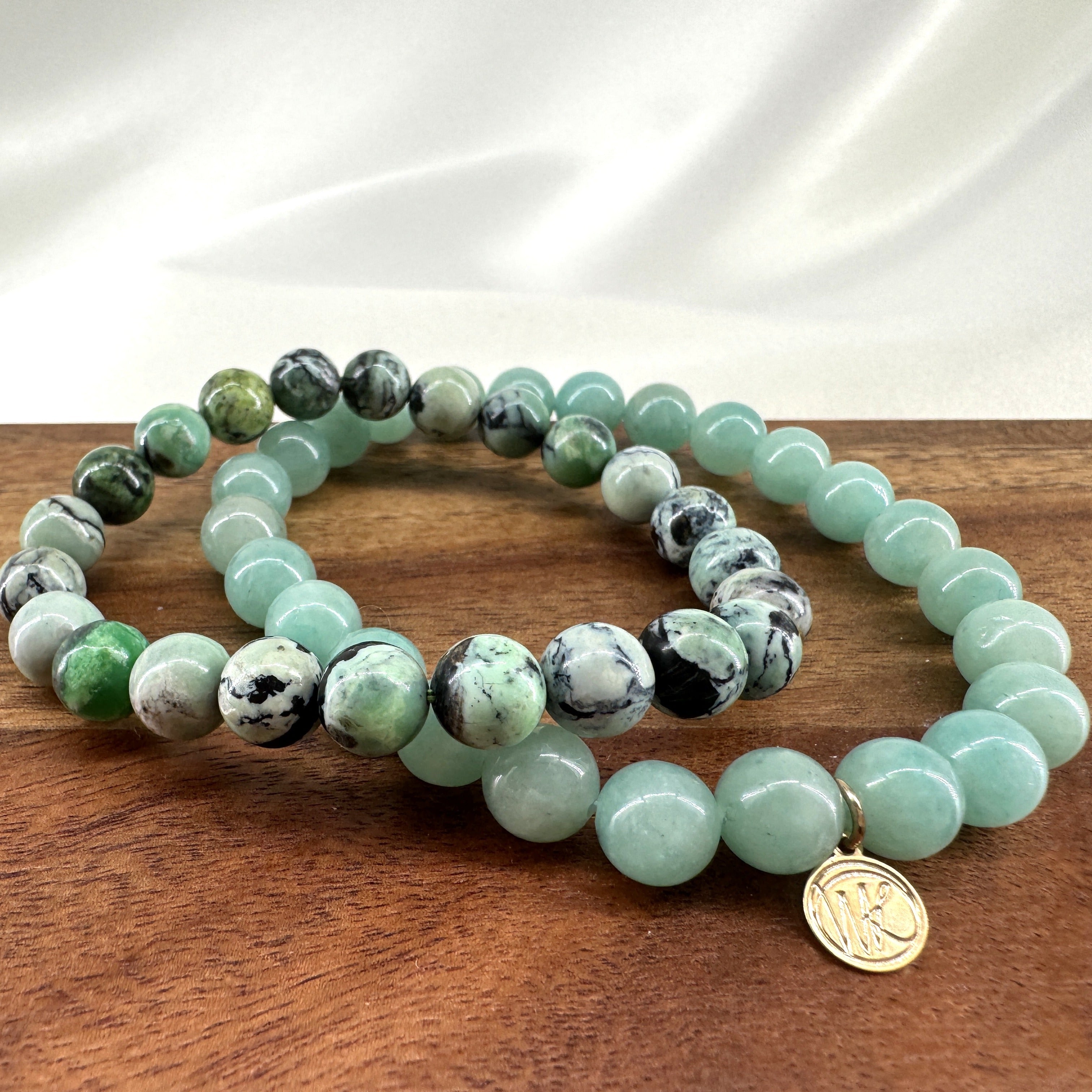 Amazonite  Healing Energy Crystal - Stretch Bracelet, 8mm