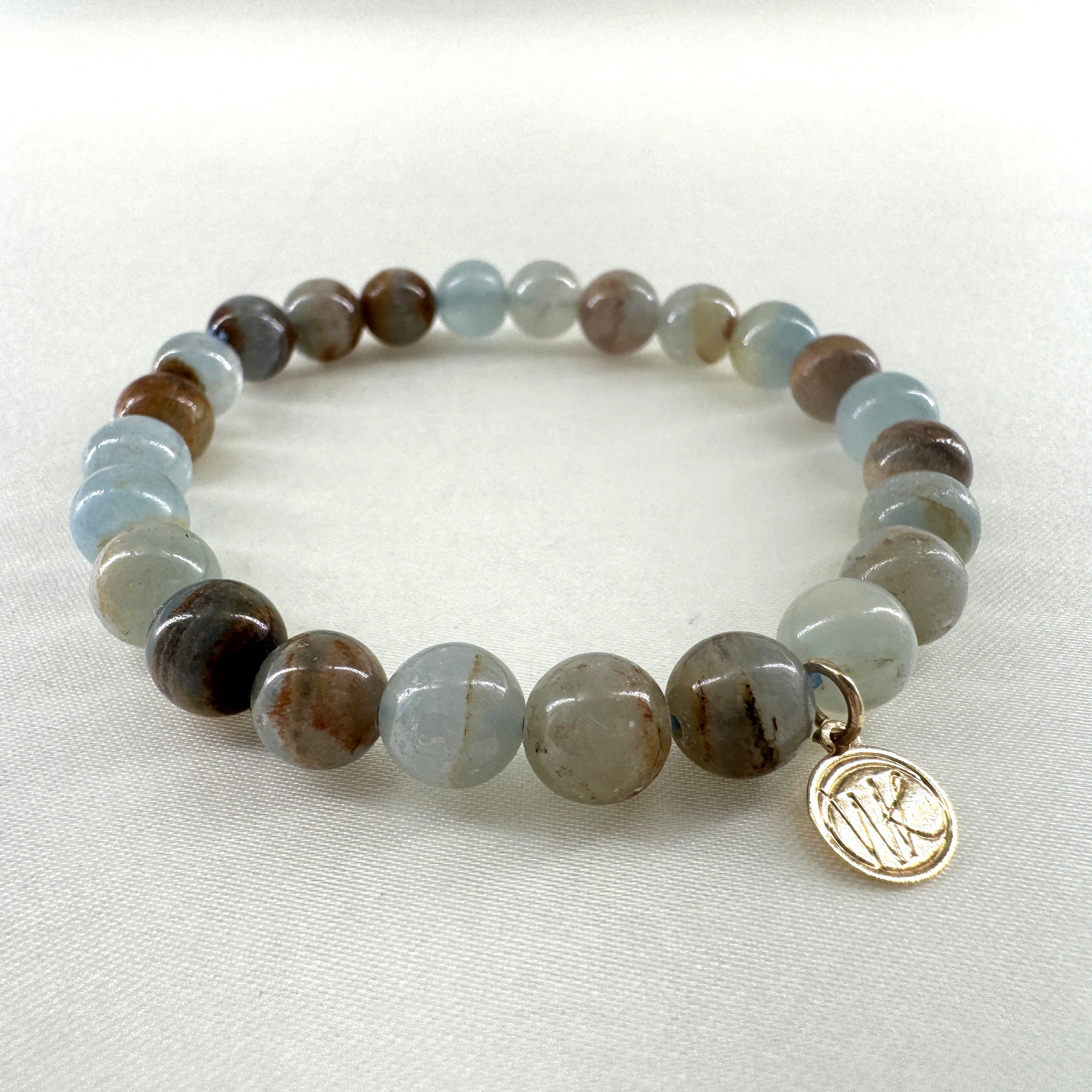 Blue Onyx Healing Crystal - Stretch Bracelet, 8mm