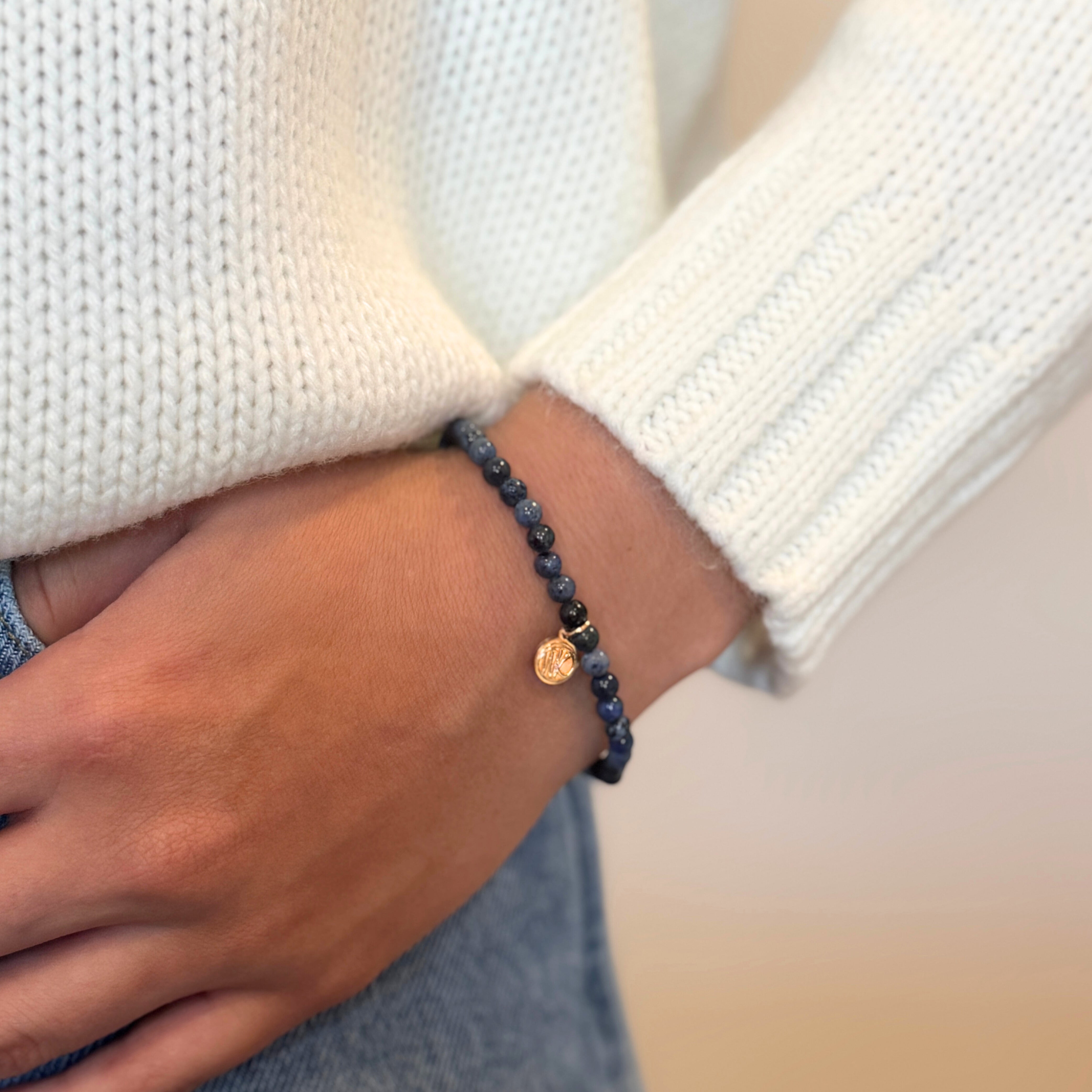 Dumortierite Healing Crystal - Stretch Bracelet, 4mm