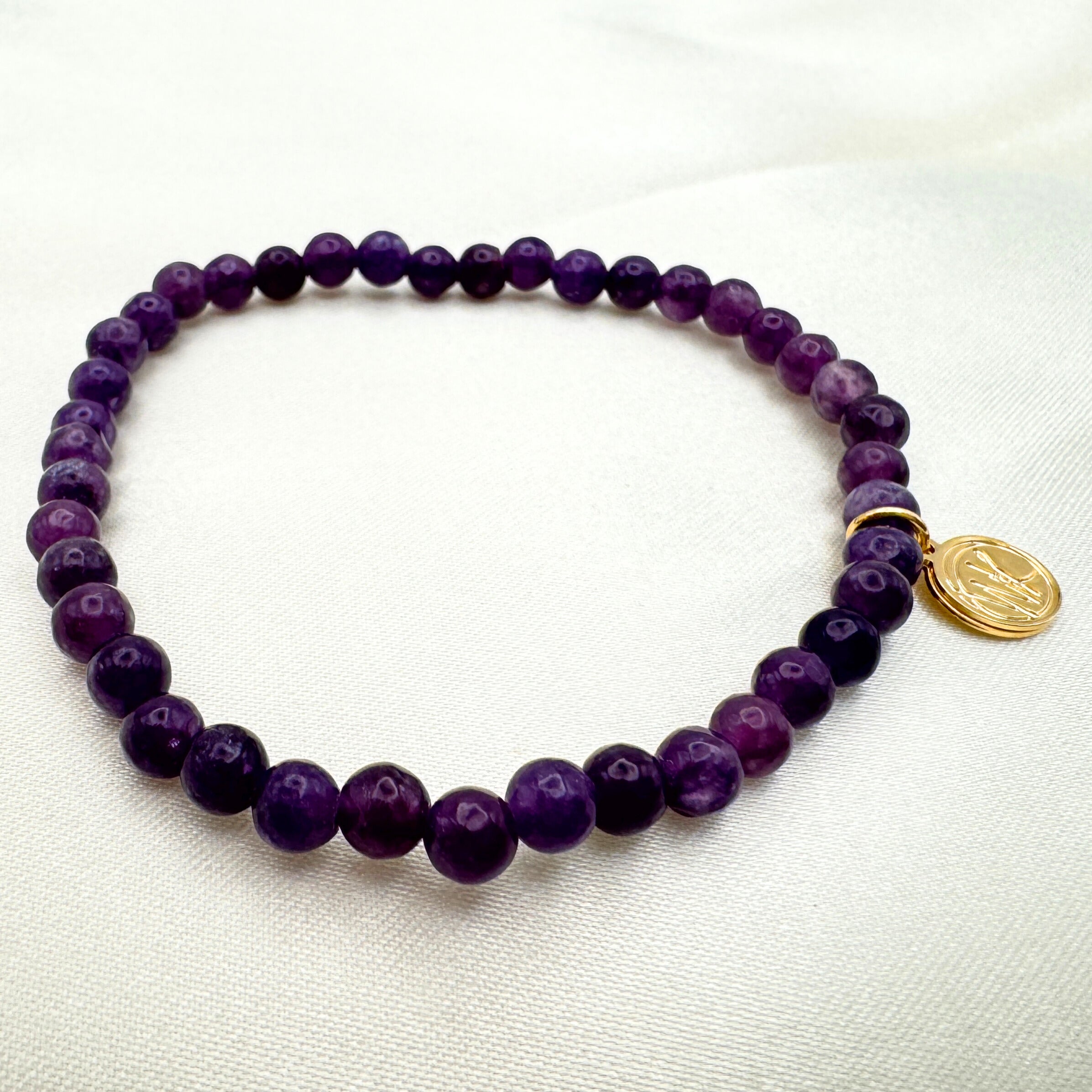 Lepidolite Healing Crystal - Stretch Bracelet, 4mm