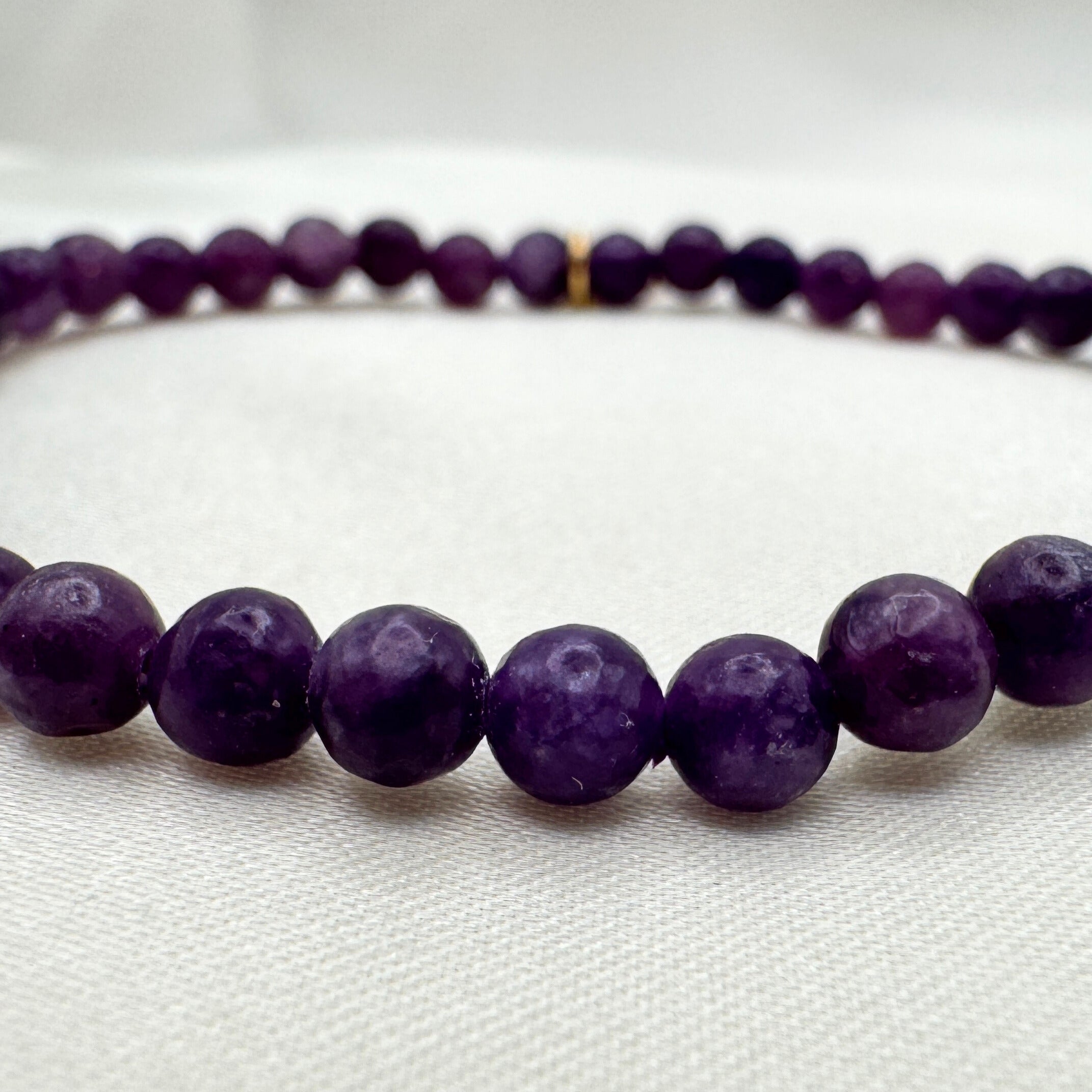 Lepidolite Healing Crystal - Stretch Bracelet, 4mm