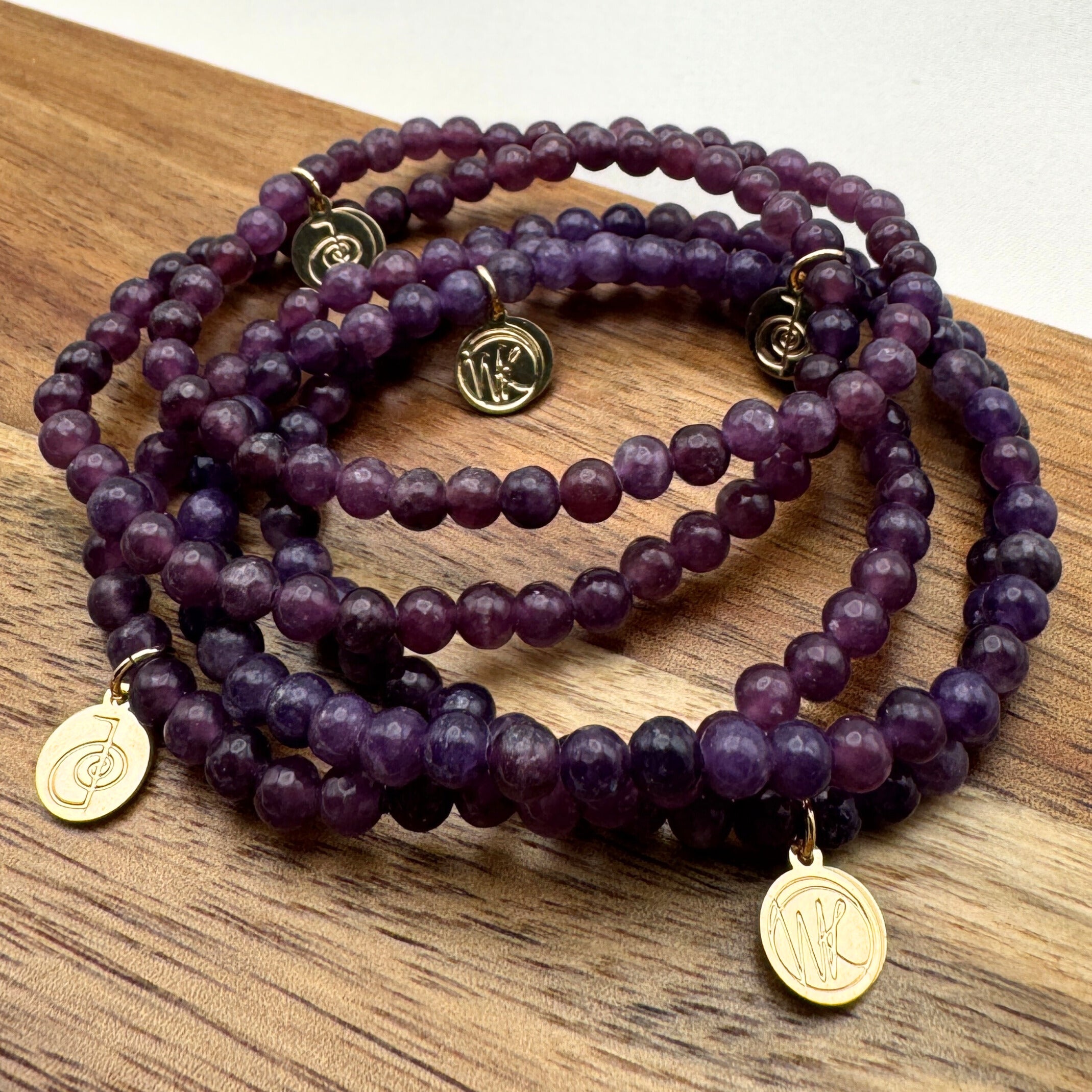 Lepidolite Healing Crystal - Stretch Bracelet, 4mm