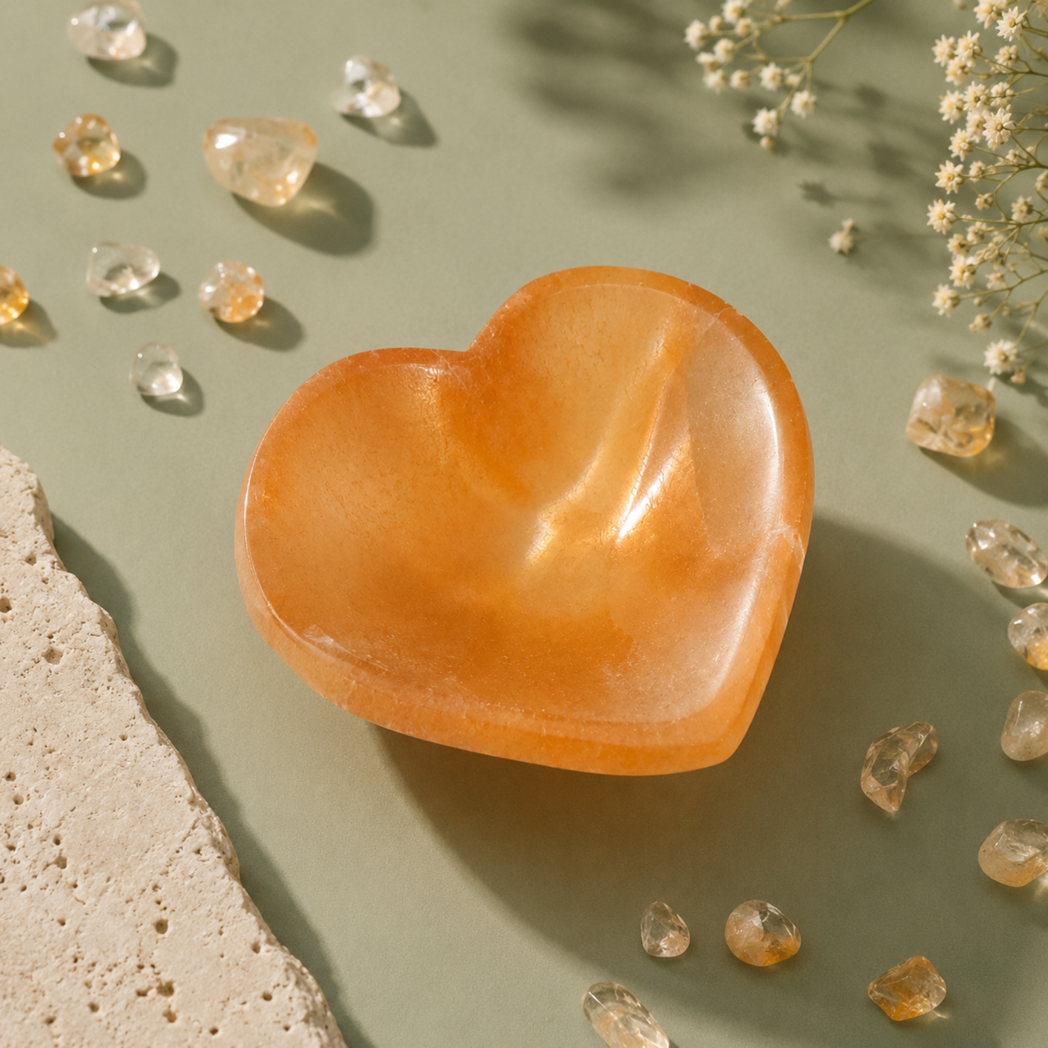 ORANGE SELENITE BOWL