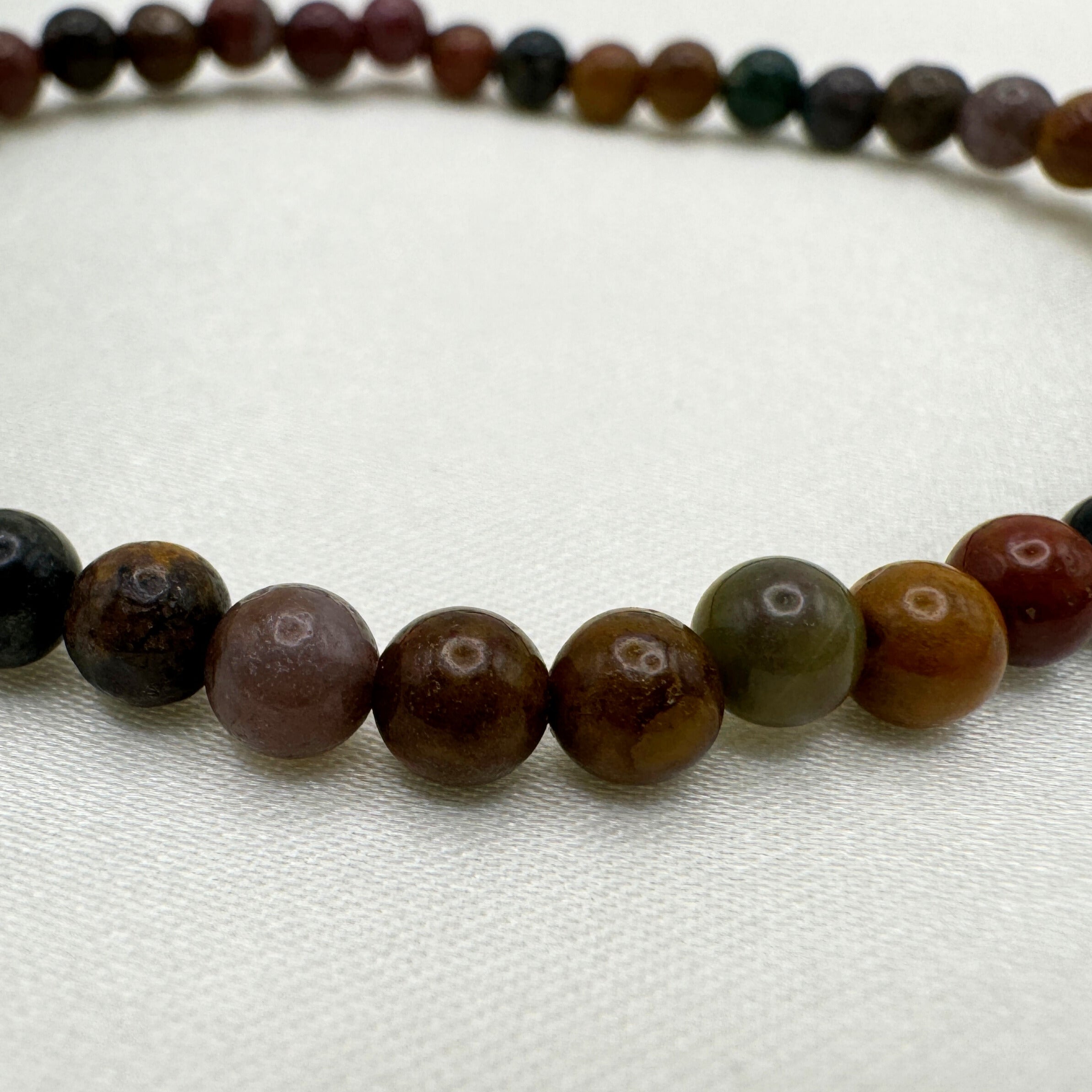 Ocean Jasper Healing Crystal - Stretch Bracelet, 4mm