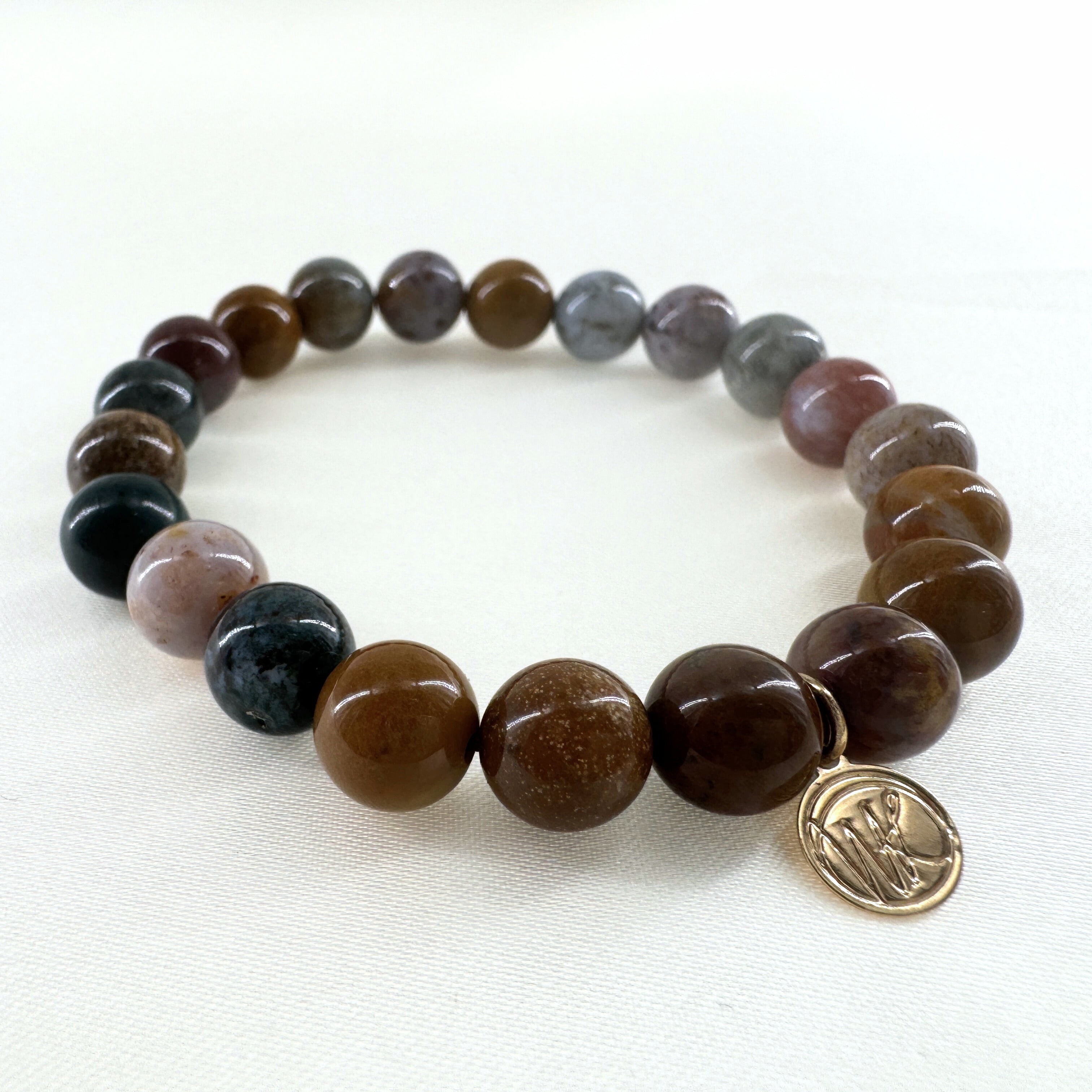 Ocean Jasper Healing Crystal - Stretch Bracelet, 8mm