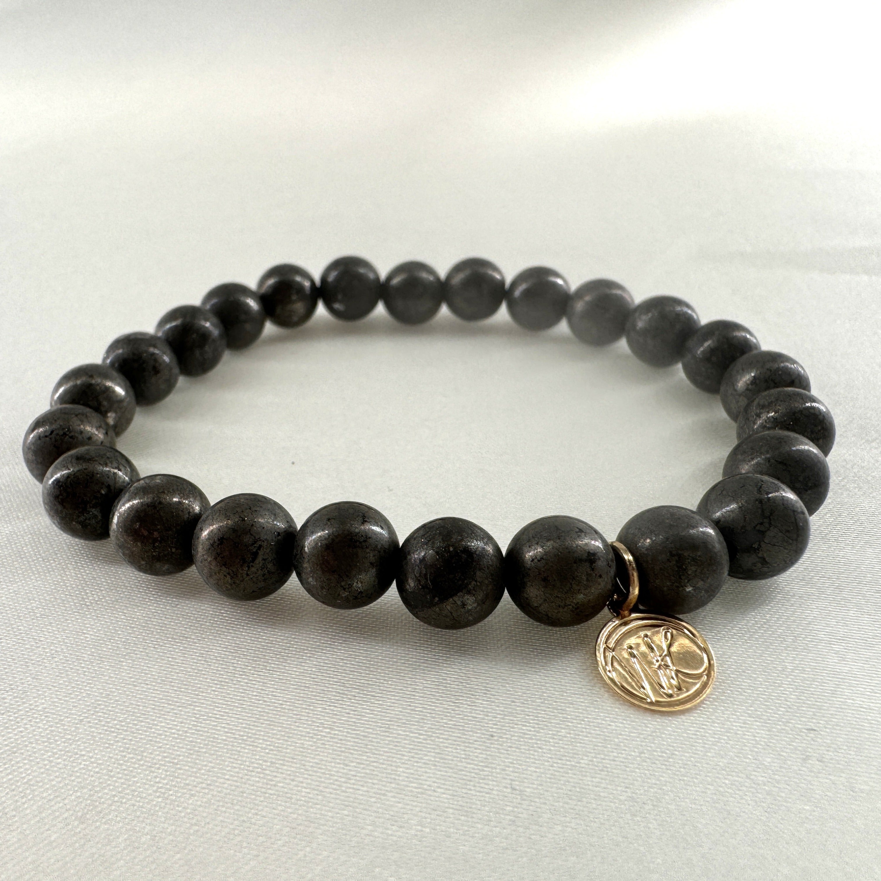 Pyrite Healing Crystal - Stretch Bracelet, 8mm