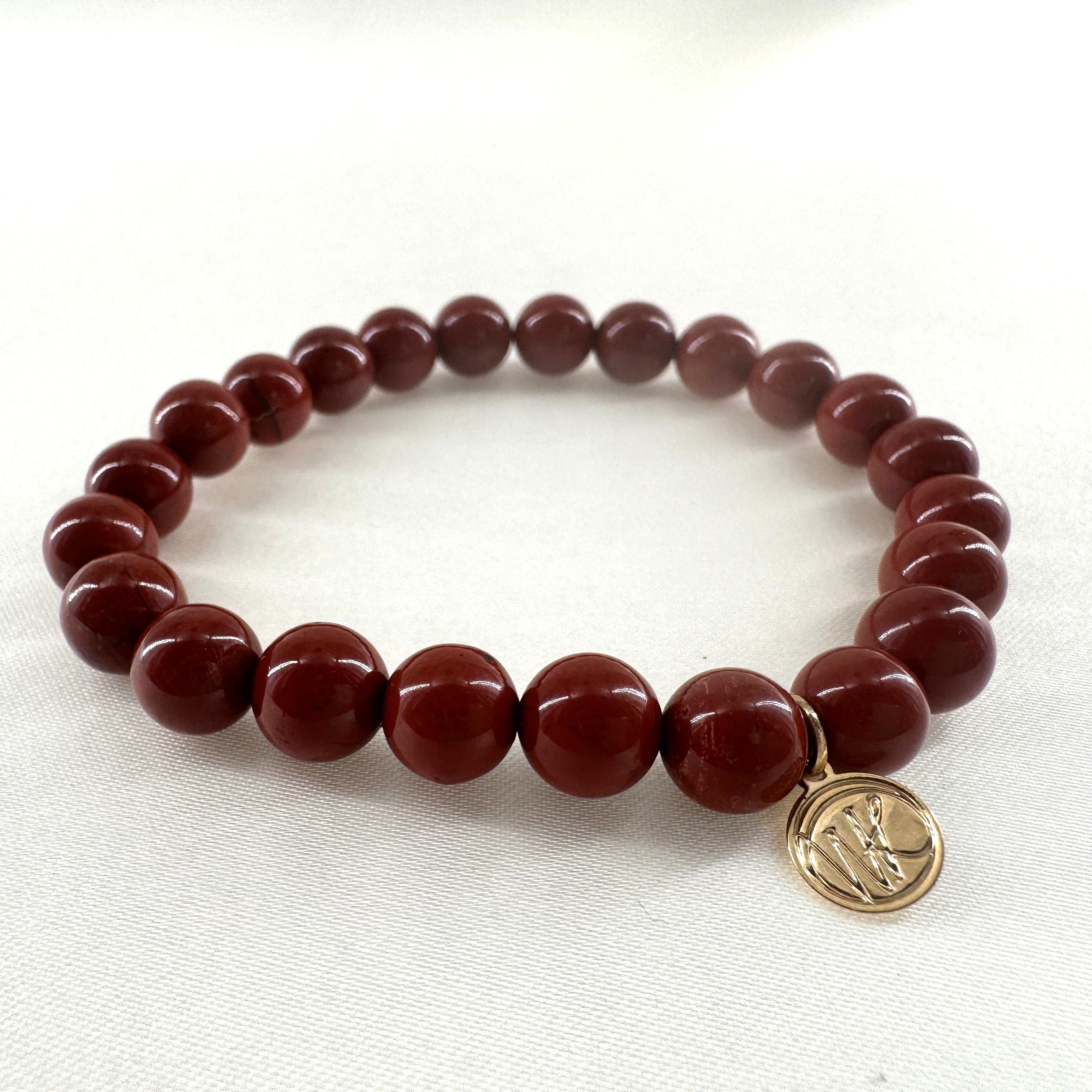 Red Jasper Healing Crystal - Stretch Bracelet, 8mm