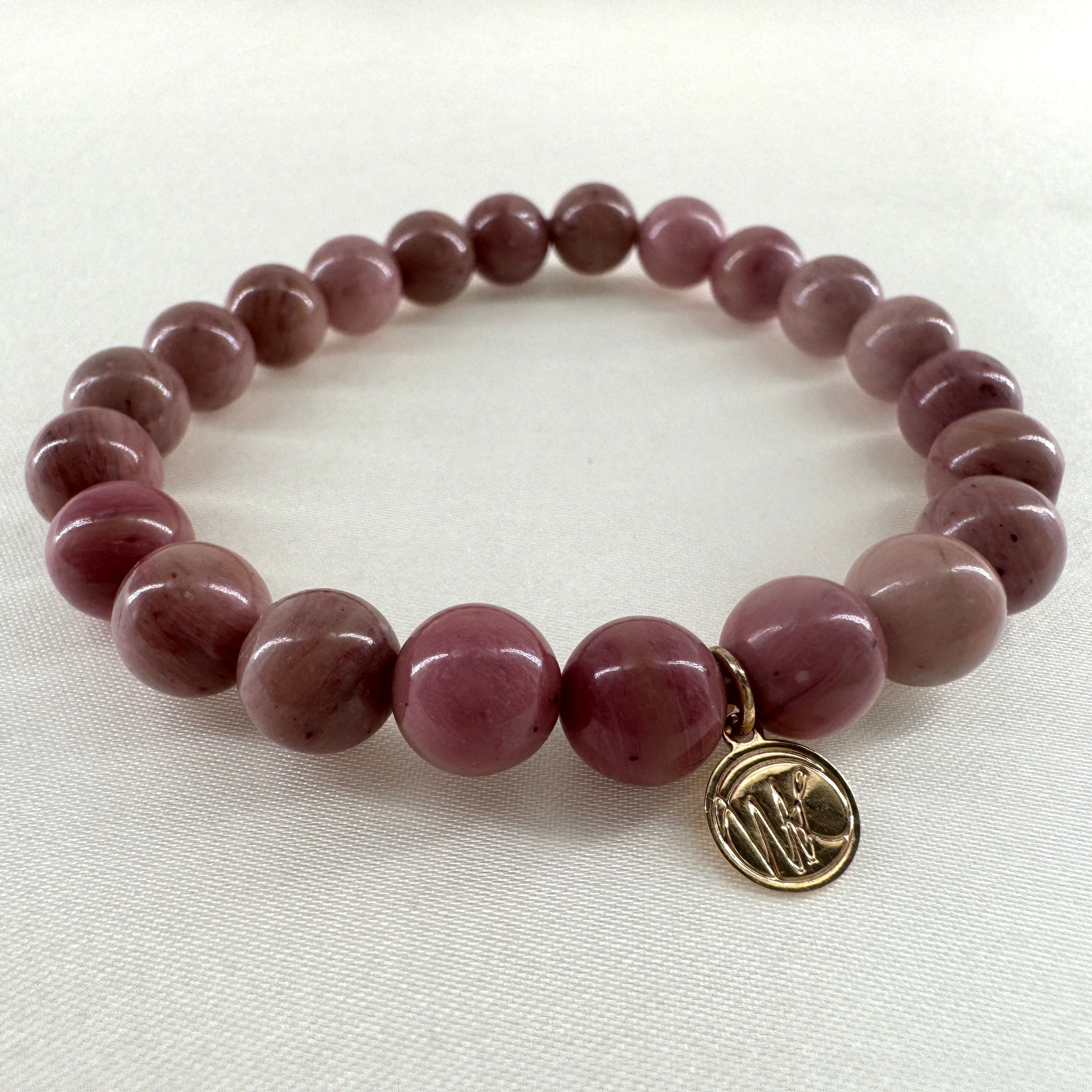 Rhodonite Healing Crystals - Stretch Bracelet, 8mm