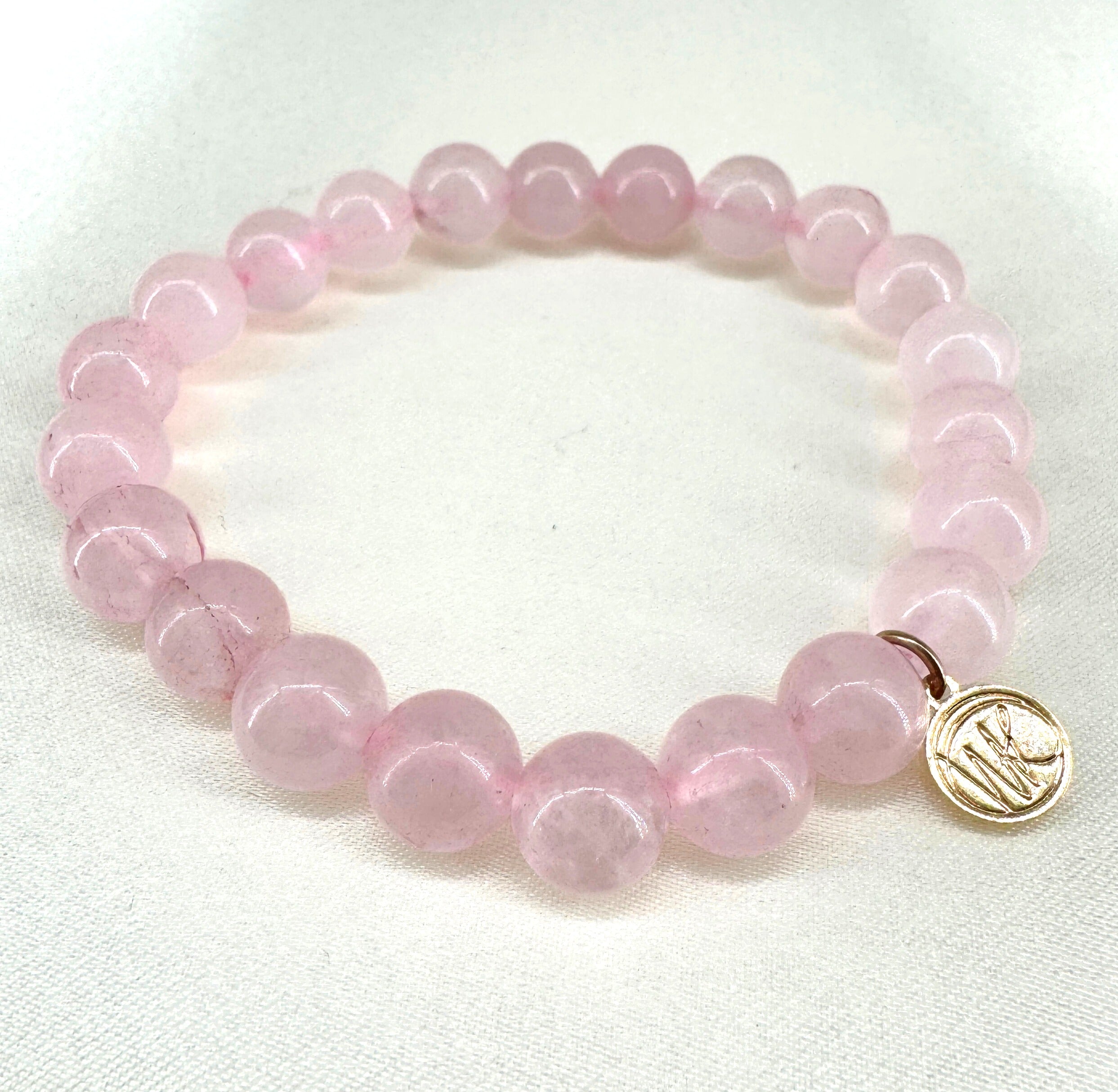 Rose Quartz Healing Crystal - Stretch Bracelet, 8mm